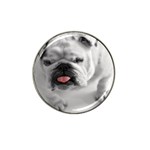 White Bulldog Hat Clip Ball Marker (4 pack)