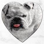 White Bulldog Jigsaw Puzzle (Heart)