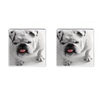 White Bulldog Cufflinks (Square)