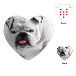 White Bulldog Playing Cards (Heart)
