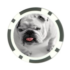 White Bulldog Poker Chip Card Guard from ArtsNow.com Back