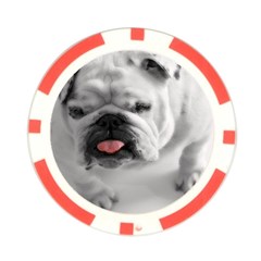 White Bulldog Poker Chip Card Guard from ArtsNow.com Back