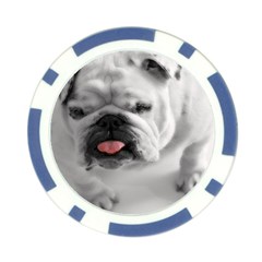 White Bulldog Poker Chip Card Guard from ArtsNow.com Back