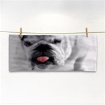 White Bulldog Hand Towel
