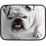 White Bulldog Fleece Blanket (Mini)