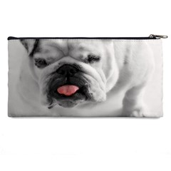 White Bulldog Pencil Case from ArtsNow.com Back