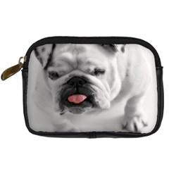 White Bulldog Digital Camera Leather Case from ArtsNow.com Front