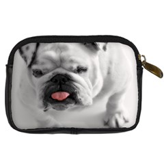 White Bulldog Digital Camera Leather Case from ArtsNow.com Back