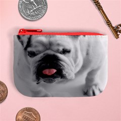 White Bulldog Mini Coin Purse from ArtsNow.com Front