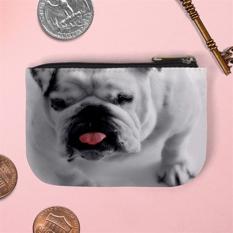 White Bulldog Mini Coin Purse from ArtsNow.com Back