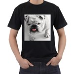 White Bulldog Men s T-Shirt (Black)