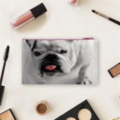 White Bulldog Cosmetic Bag (Small) from ArtsNow.com Back