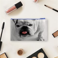 White Bulldog Cosmetic Bag (Small) from ArtsNow.com Back