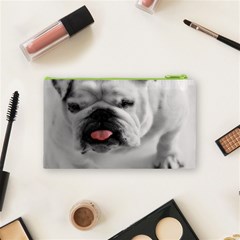 White Bulldog Cosmetic Bag (Small) from ArtsNow.com Back