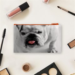 White Bulldog Cosmetic Bag (Small) from ArtsNow.com Back
