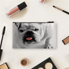 White Bulldog Cosmetic Bag (Small) from ArtsNow.com Back