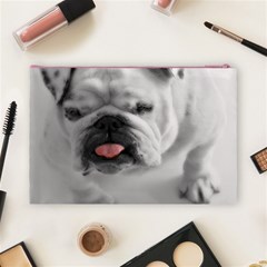 White Bulldog Cosmetic Bag (Large) from ArtsNow.com Back