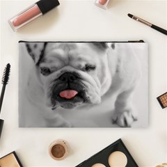 White Bulldog Cosmetic Bag (Large) from ArtsNow.com Back