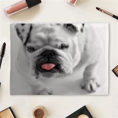 White Bulldog Cosmetic Bag (XL) from ArtsNow.com Front