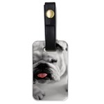 White Bulldog Luggage Tag (one side)