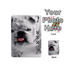 White Bulldog Playing Cards 54 (Mini) from ArtsNow.com Front - Joker1