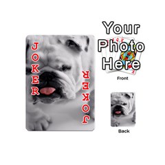 White Bulldog Playing Cards 54 (Mini) from ArtsNow.com Front - Joker2