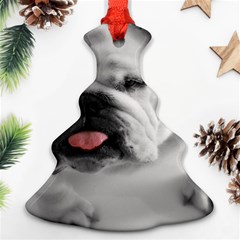 White Bulldog Christmas Tree Ornament (Two Sides) from ArtsNow.com Back