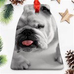 White Bulldog Bell Ornament (Two Sides)