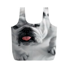 White Bulldog Full Print Recycle Bag (M) from ArtsNow.com Back