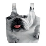White Bulldog Full Print Recycle Bag (L)
