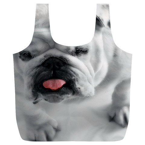 White Bulldog Full Print Recycle Bag (XL) from ArtsNow.com Front