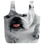 White Bulldog Full Print Recycle Bag (XL)