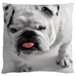 White Bulldog Standard Flano Cushion Case (One Side)