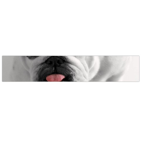 White Bulldog Flano Scarf (Large) from ArtsNow.com Front