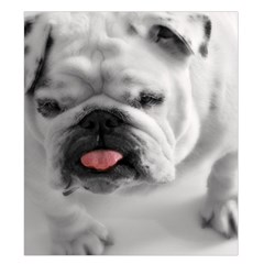 White Bulldog Duvet Cover Double Side (King Size) from ArtsNow.com Front