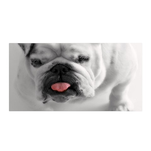 White Bulldog Satin Wrap from ArtsNow.com Front
