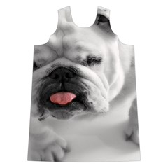 White Bulldog Shoulder Cutout Velvet  One Piece from ArtsNow.com Front