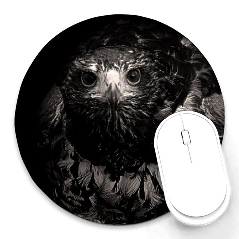 Hawk Round Mousepad from ArtsNow.com Front