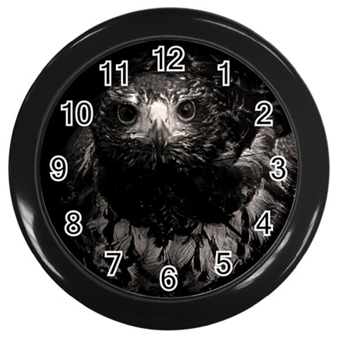 Hawk Wall Clock (Black) from ArtsNow.com Front