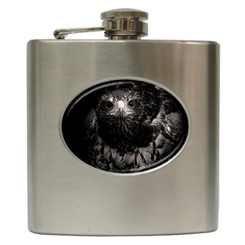 Hawk Hip Flask (6 oz) from ArtsNow.com Front