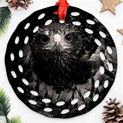 Hawk Round Filigree Ornament (Two Sides) from ArtsNow.com Back