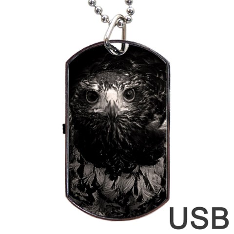Hawk Dog Tag USB Flash (Two Sides) from ArtsNow.com Back