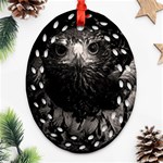 Hawk Oval Filigree Ornament (Two Sides)