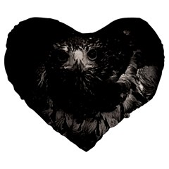 Hawk Large 19  Premium Heart Shape Cushion from ArtsNow.com Front