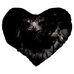 Hawk Large 19  Premium Heart Shape Cushion from ArtsNow.com Back