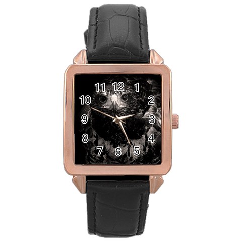 Hawk Rose Gold Leather Watch  from ArtsNow.com Front