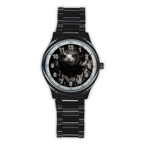 Hawk Stainless Steel Round Watch from ArtsNow.com Front
