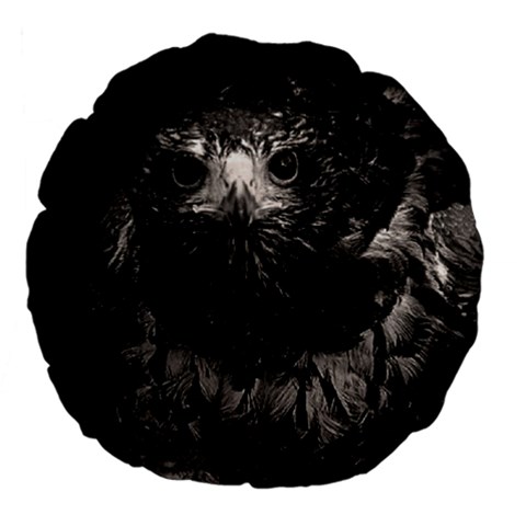Hawk Large 18  Premium Flano Round Cushion  from ArtsNow.com Front