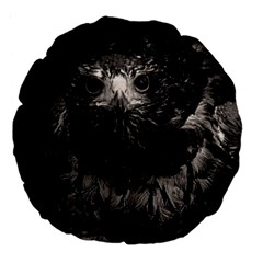 Hawk Large 18  Premium Flano Round Cushion  from ArtsNow.com Front