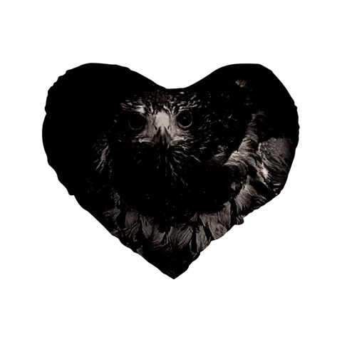 Hawk Standard 16  Premium Flano Heart Shape Cushion  from ArtsNow.com Front